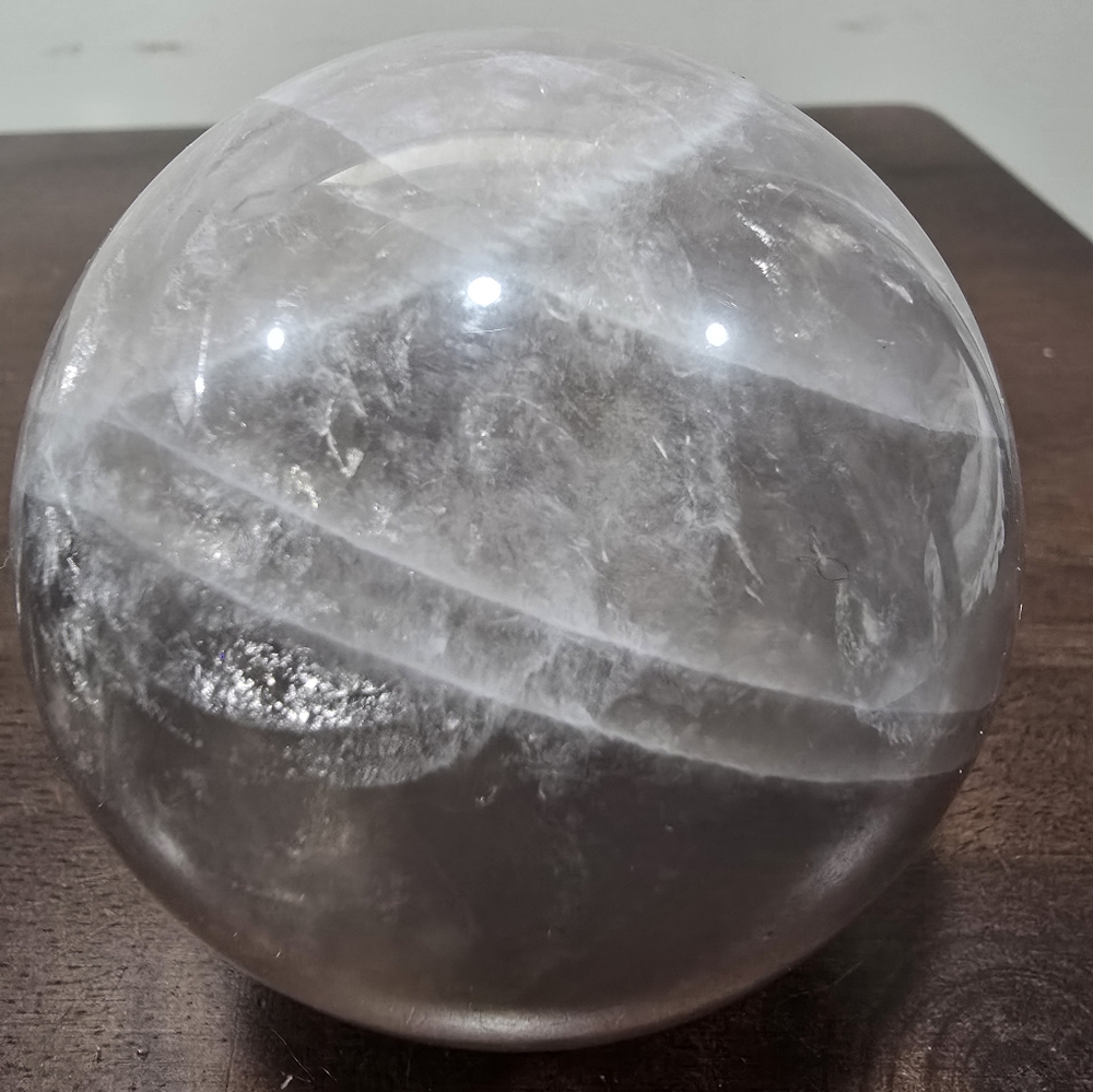 1.1 lbs Black Moonstone Crystal Sphere 71mm - Picture 4 of 17